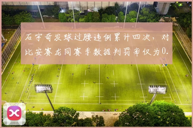 石宇奇发球过腰违例累计四次，对比安赛龙同赛季数据判罚率仅为0.8%